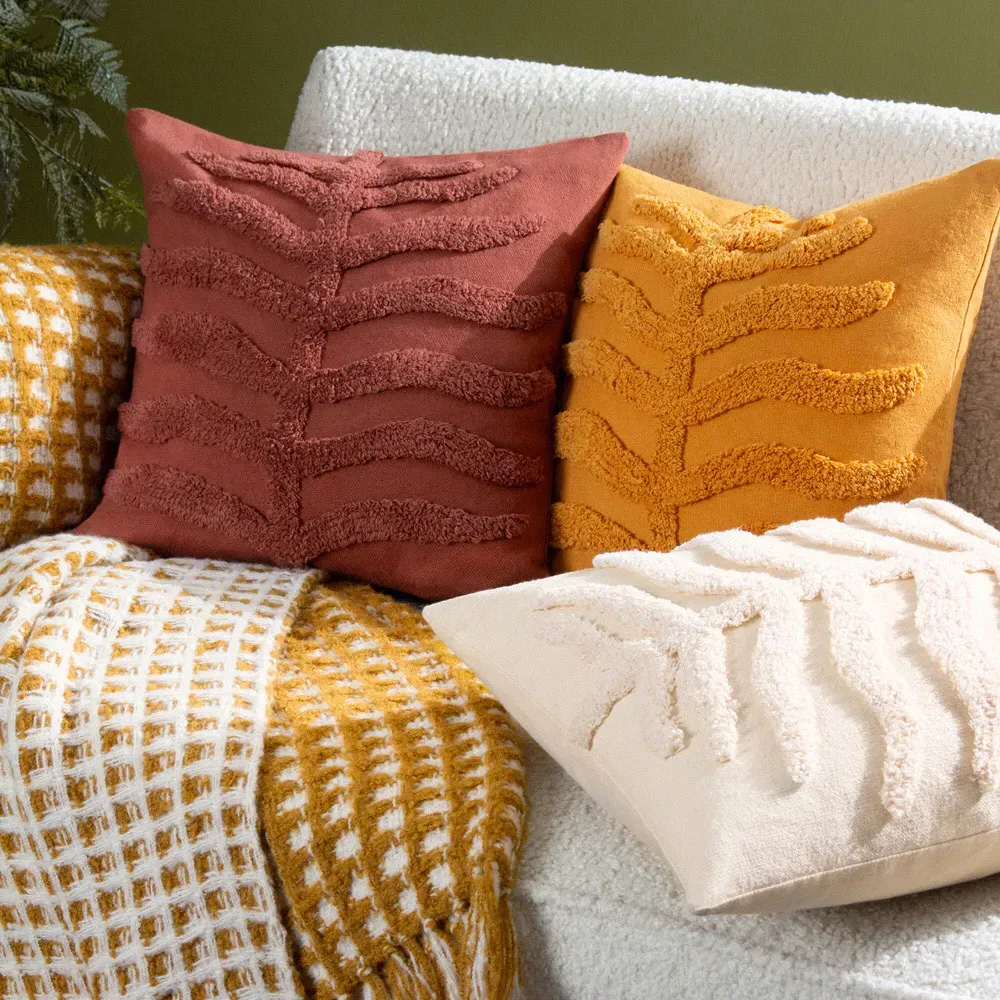 Toasty Waffle Throw with Tassels - Ochre, Acrylic