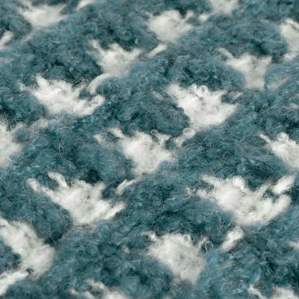 Toasty Waffle Throw with Tassels - Teal, Acrylic
