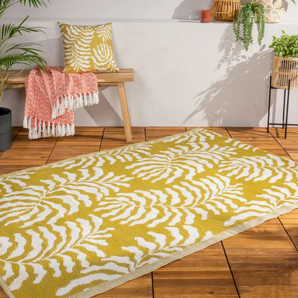 Tocorico Outdoor Rug - Mustard, Recycled Fabric