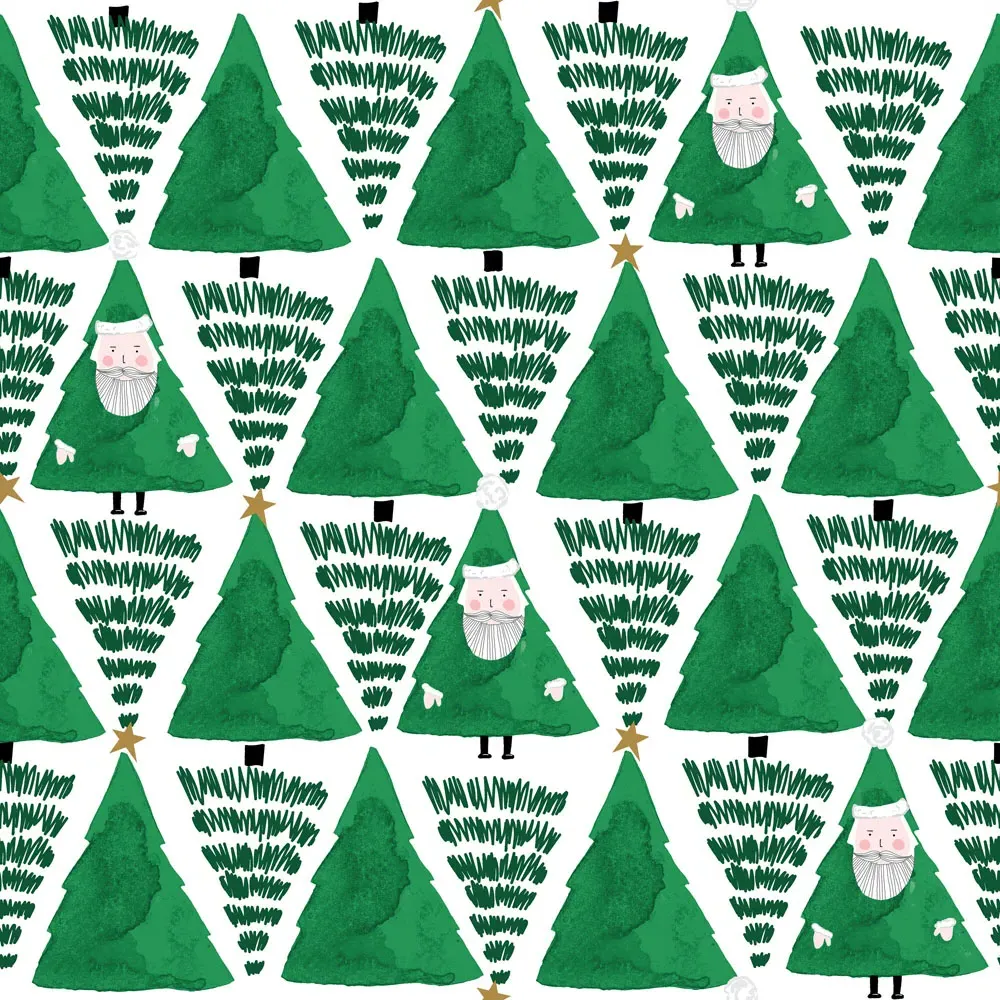 Toddler Hide and Seek Santa Christmas Duvet Cover Set - Green