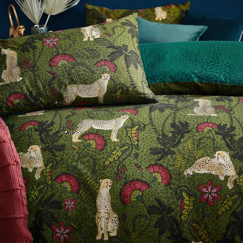 Tropica Cheetah King Size Duvet Set - Multi, Polycotton
