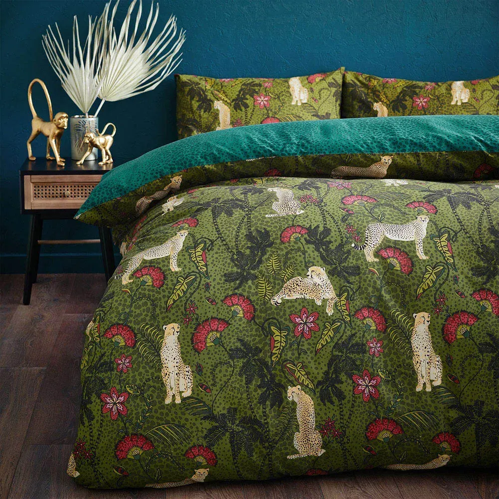 Tropica Cheetah Single Duvet Set - Multi, Polycotton