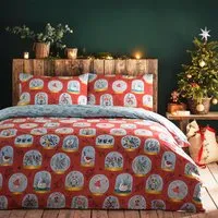 Twelve Days Double Duvet Set - Red