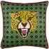 Untamed Cheetah Cushion - Green