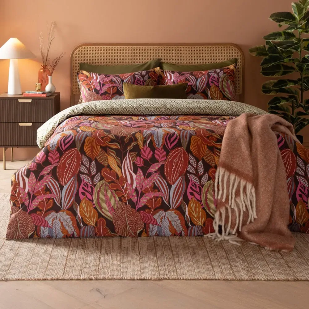 Utopia King Size Reversible Duvet Set - Orange image