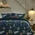 Winter Pines Double Duvet Cover Set - Navy, Fleece