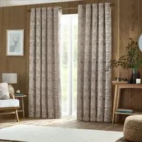 Winter Woods Animal Eyelet Curtains - Taupe, Chenille
