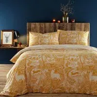Winter Woods Single Duvet Set - Ochre, Polycotton