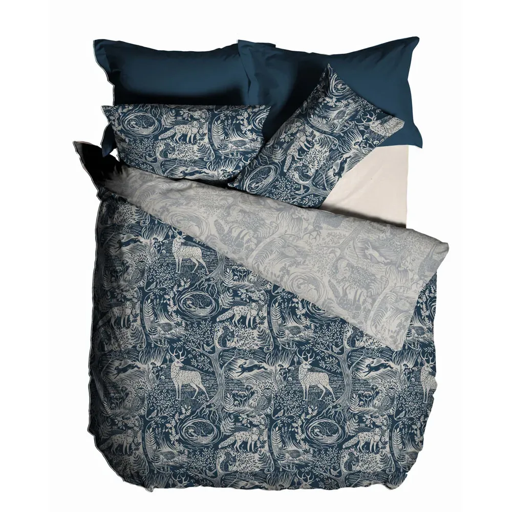 Winter Woods Super King Duvet Set - Midnight, Polycotton