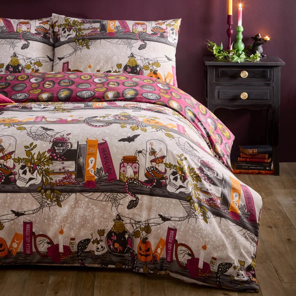 Witchy Tales King Size Reversible Duvet Set - Multi