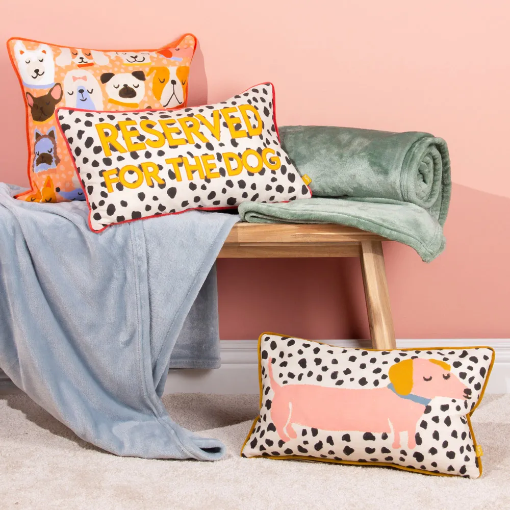 Woofers Reversible Dog Cushion - Multi