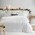 Yard Tufted Tree Super King Size Duvet Cover Set - White, Cotton