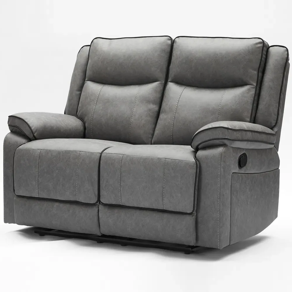 2-Seater Manual Recliner Loveseat - Grey