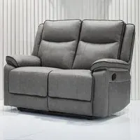 2-Seater Manual Recliner Loveseat - Grey