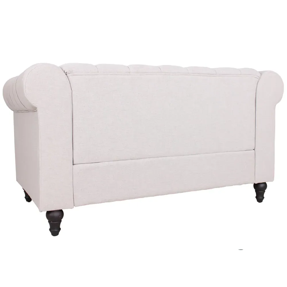 2-Seater Nailhead Trim Sofa - Light Grey