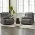 2-Seater Sectional Recliner Sofa Set - Grey