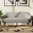2-Seater Sofa with Padded Cushion - Grey