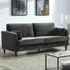 2-Seater Velvet Sofa with Armrest - Grey