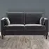 2-Seater Velvet Sofa with Armrest - Grey