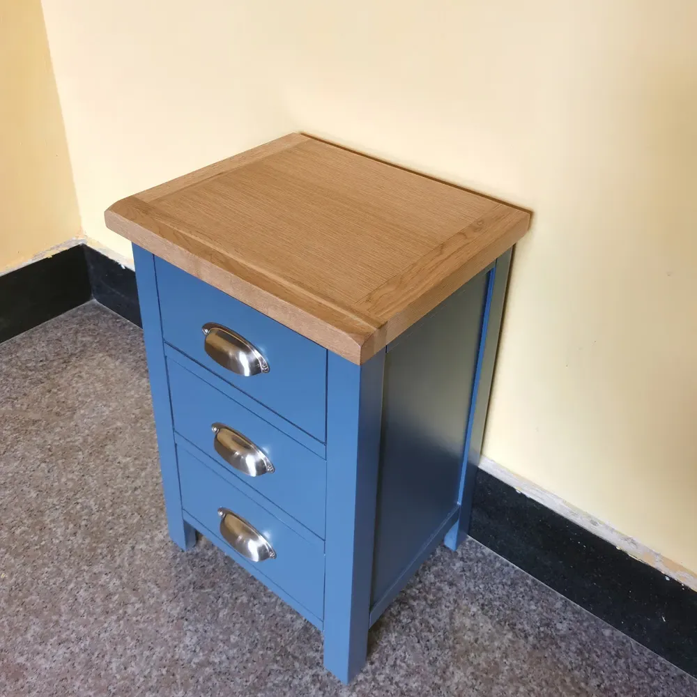 3 Drawer Bedside Table - Blue