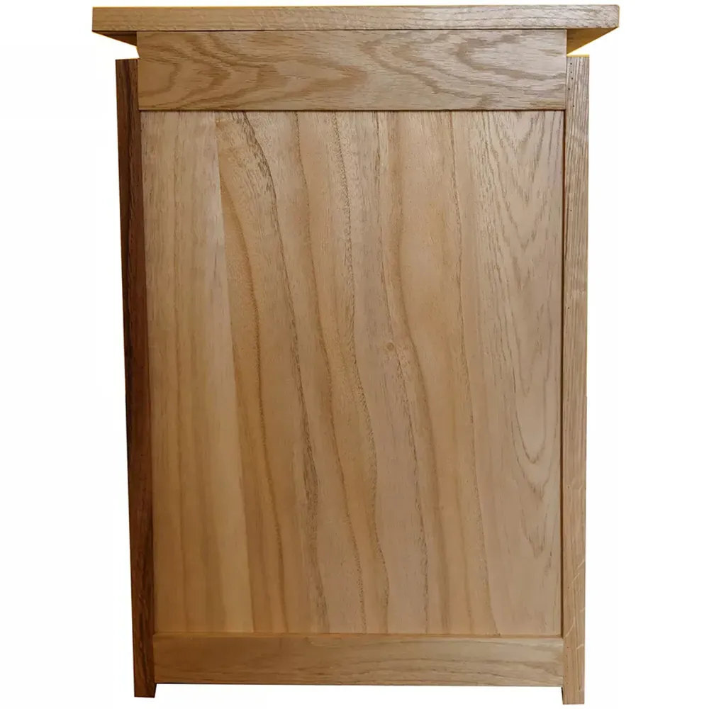 3 Drawer Bedside Table - Brown, Oak Veneer