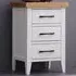 3 Drawer Bedside Table - White