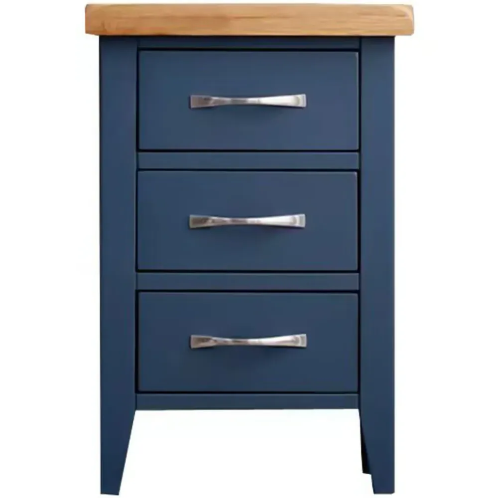 3 Drawer Bedside Table - White