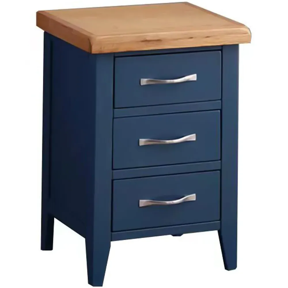 3 Drawer Bedside Table - White