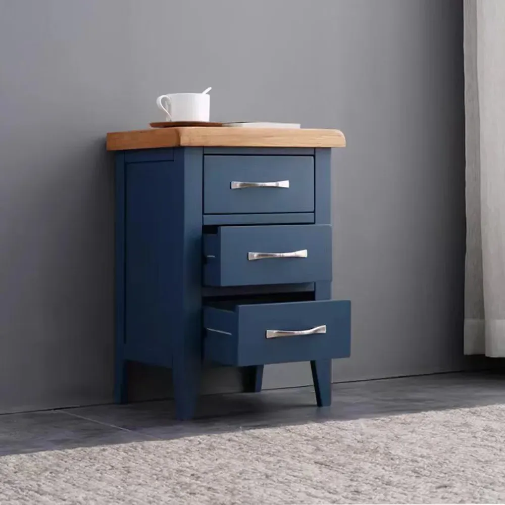 3 Drawer Bedside Table - White