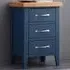 3 Drawer Bedside Table - White