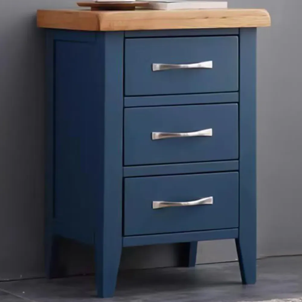 3 Drawer Bedside Table - White