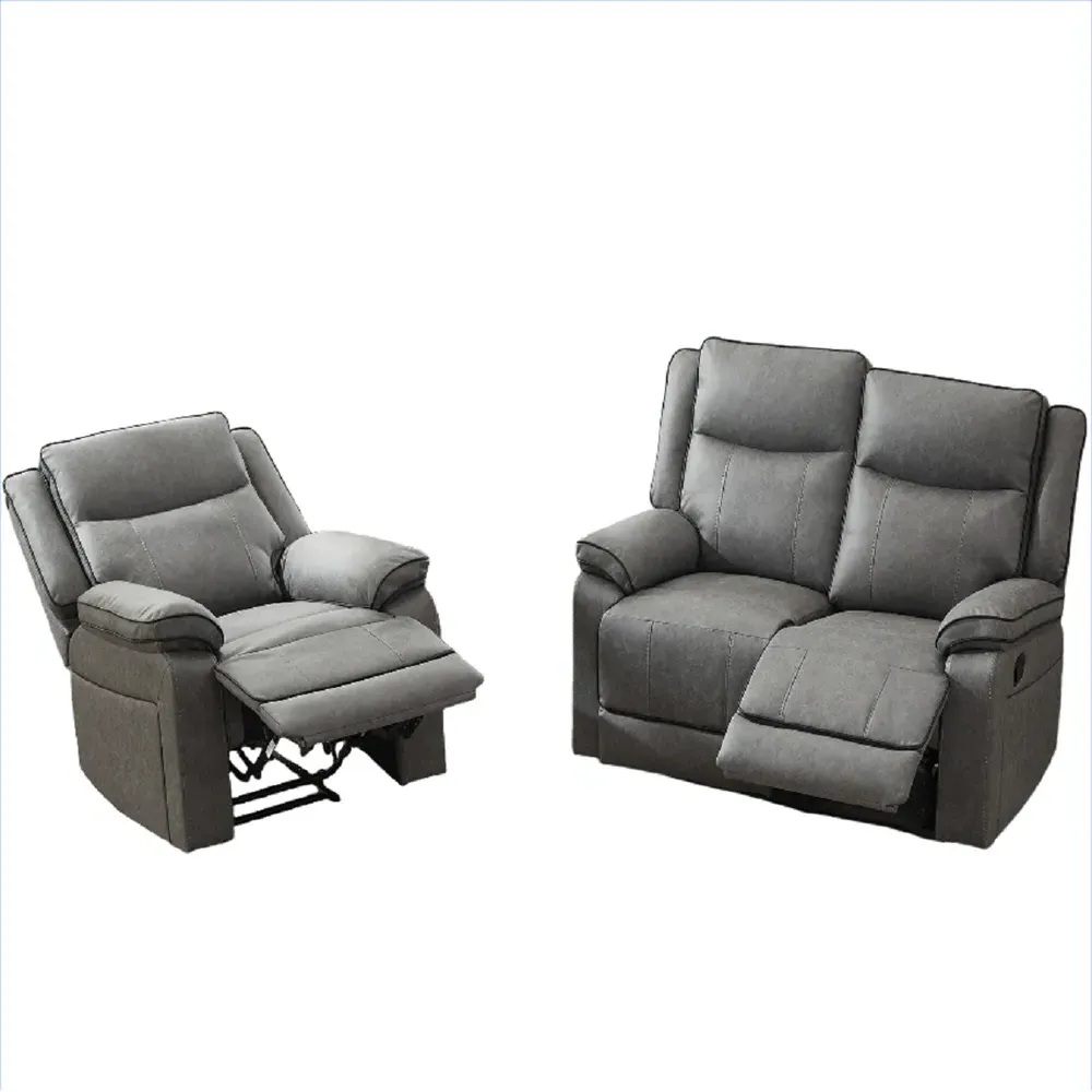 3-Seater Sectional Recliner Sofa Set - Grey