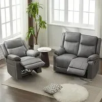 3-Seater Sectional Recliner Sofa Set - Grey