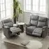 3-Seater Sectional Recliner Sofa Set - Grey