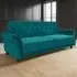 3-Seater Sofa Bed with Clic-Clac - Green, Velvet