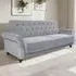 3-Seater Sofa Bed with Clic-Clac - Grey, Velvet
