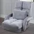 4 in 1 Foldable Floor Chair with Pillow - Grey