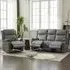 4-Seater Sectional Recliner Sofa Set - Grey