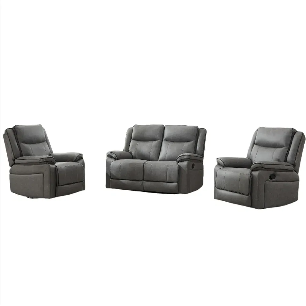 4-Seater Sectional Recliner Sofa Set - Grey