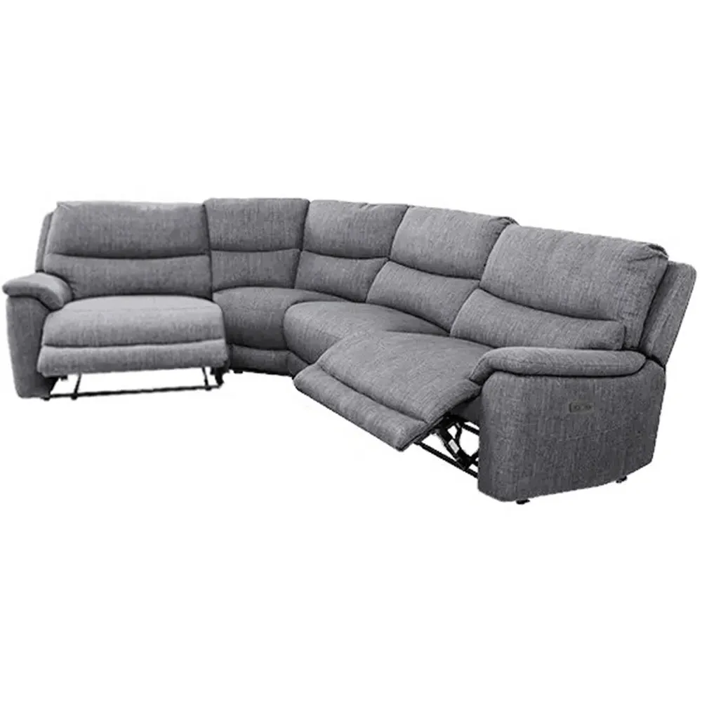 4-Seater Sectional Sofa with Power Reclining - Grey