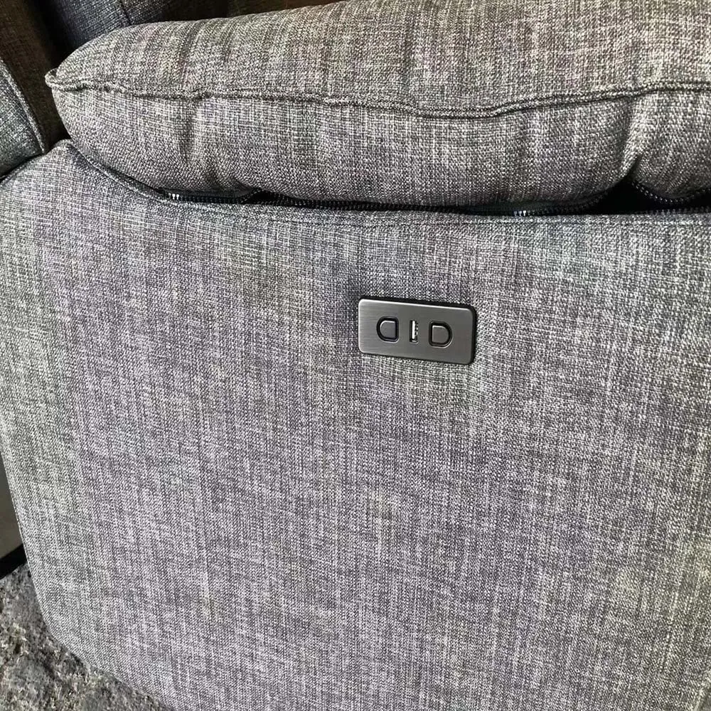 4-Seater Sectional Sofa with Power Reclining - Grey