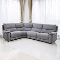 4-Seater Sectional Sofa with Power Reclining - Grey