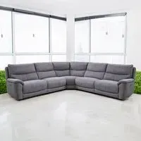 5-Seater Sectional Sofa with Power Reclining - Grey