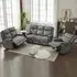 6-Seater Sectional Recliner Sofa Set - Grey