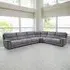 6-Seater Sectional Sofa with Power Reclining - Grey