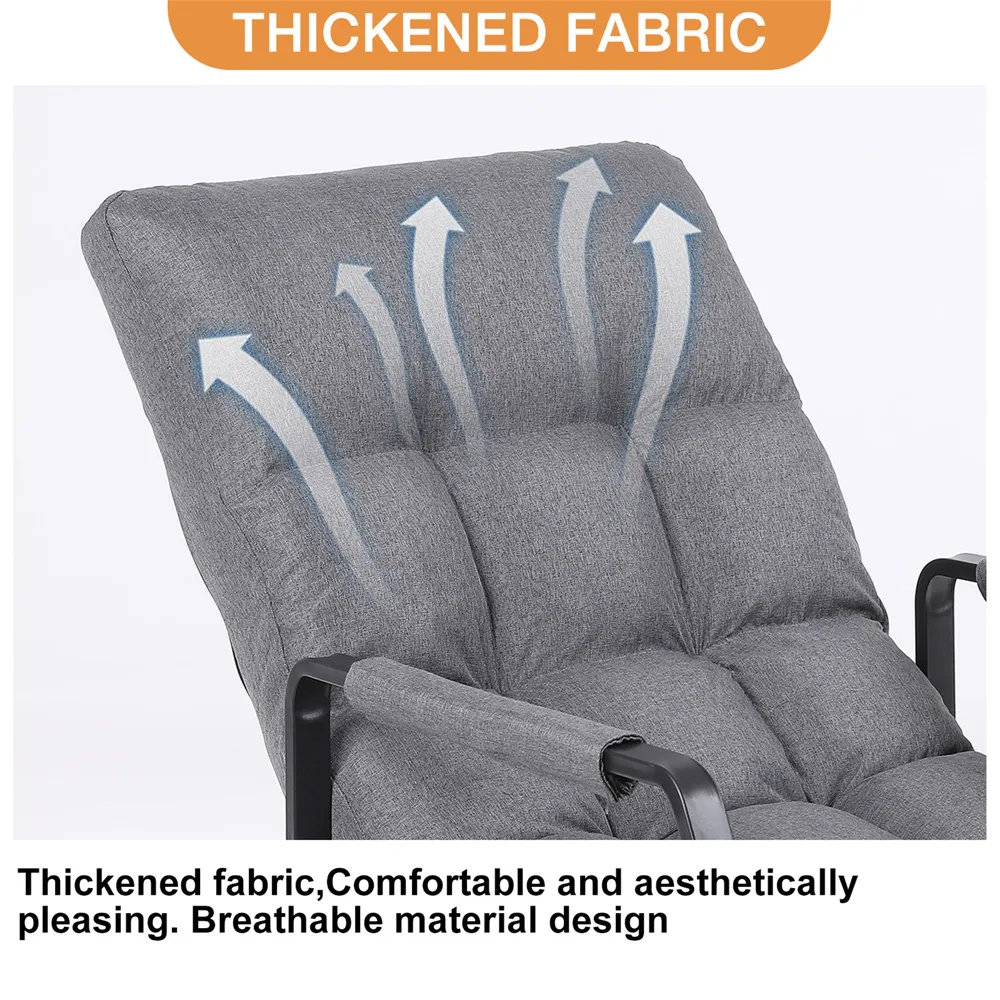 Adjustable Chaise Lounge Armchair - Grey