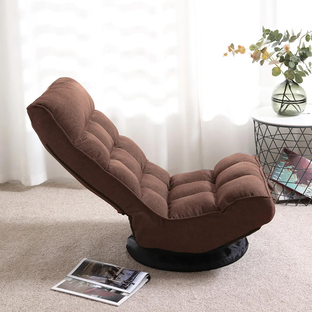 Adjustable Foldable Floor Chair - Brown