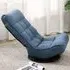 Adjustable Foldable Floor Chair with Rotation - Blue