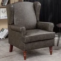 Fireside Wingback Armchair - Grey