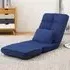 Foldable Floor Chair with Pillow - Blue